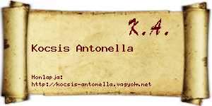 Kocsis Antonella névjegykártya